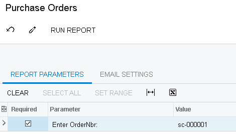 Opening a Crystal Report in Acumatica to export it to a different format